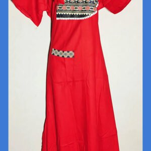 বুটিক নাইটি কাফতান, লাল, ১০০% সুতি