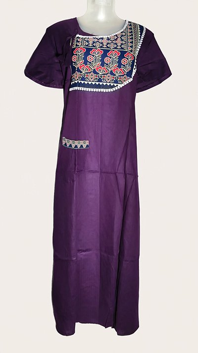 বুটিক নাইটি কাফতান, লাল, ১০০% সুতি - Image 5