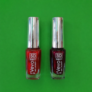 Red and Maroon Nail Lacquer-Polish Duo