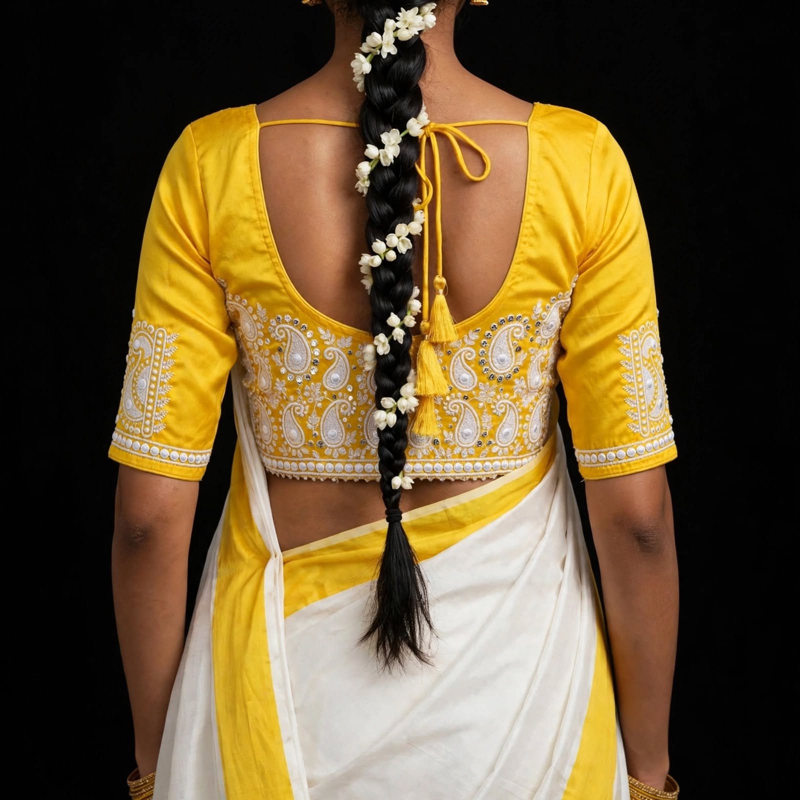Red Cotton Embroidery Round Neck - Image 3
