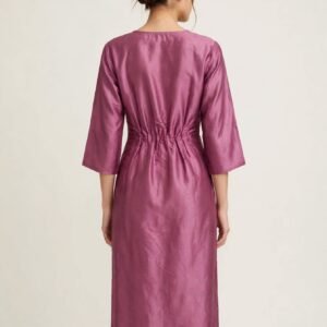 Wine Royalty - Wine Cotton Embroidered Straight Kurti with White Lucknowi Chikankari Work